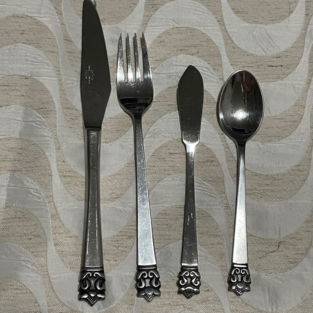 Stanley Roberts Vintage Roget Stainless Japan Flatware Set 4 Silverware Cutlery - Picture 3 of 11